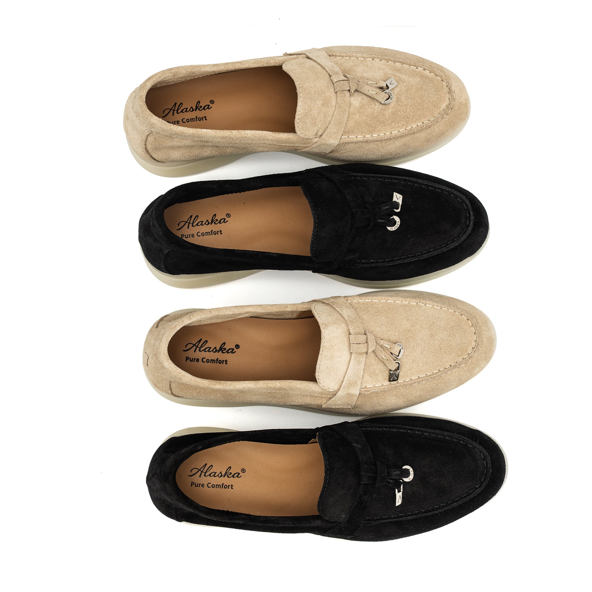 Torino Suede Loafers in Black