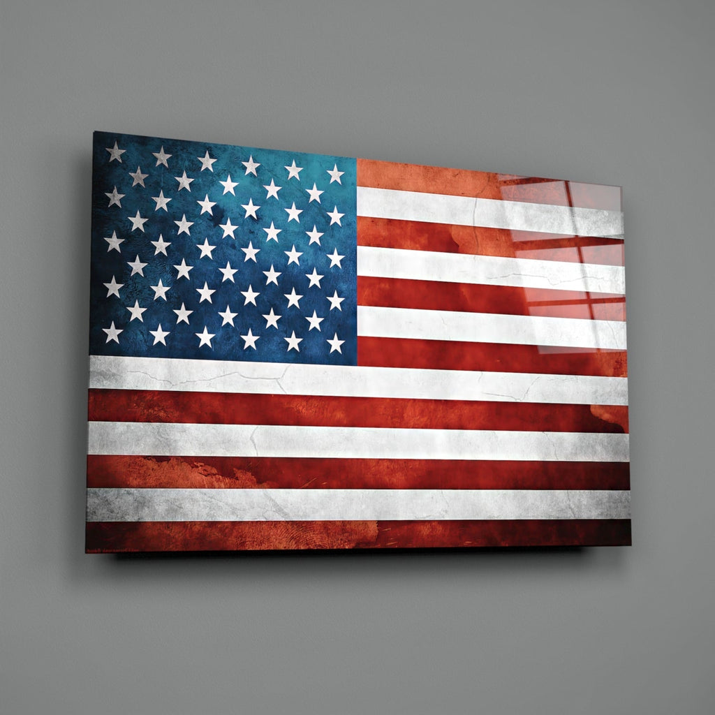 Flag of the United States Glass Wall Art