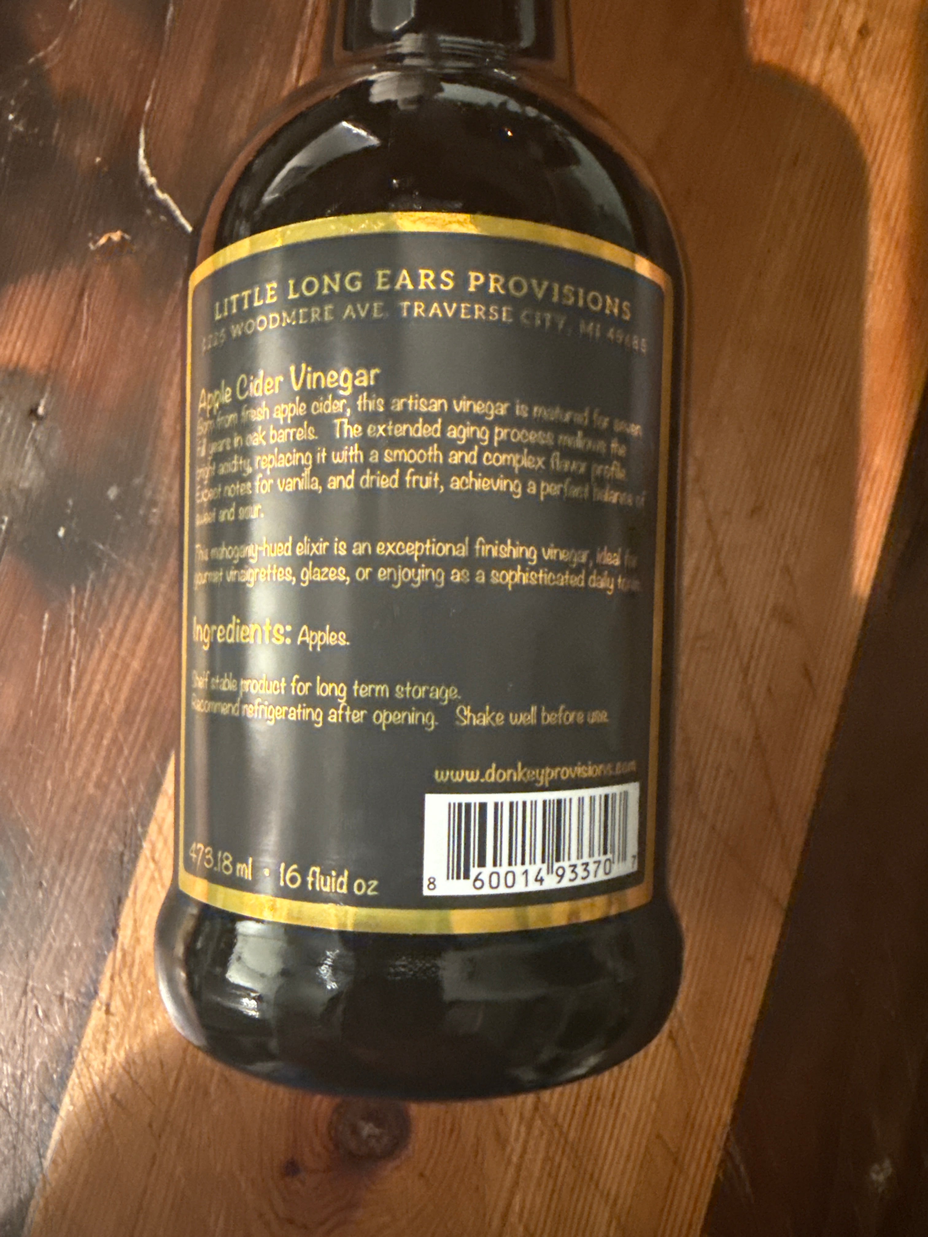 7 year Barrel Aged Apple Cider Vinegar