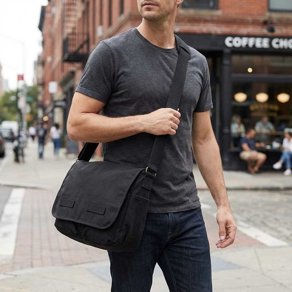 Men's Canvas Messenger Bag – Modern Work Carry