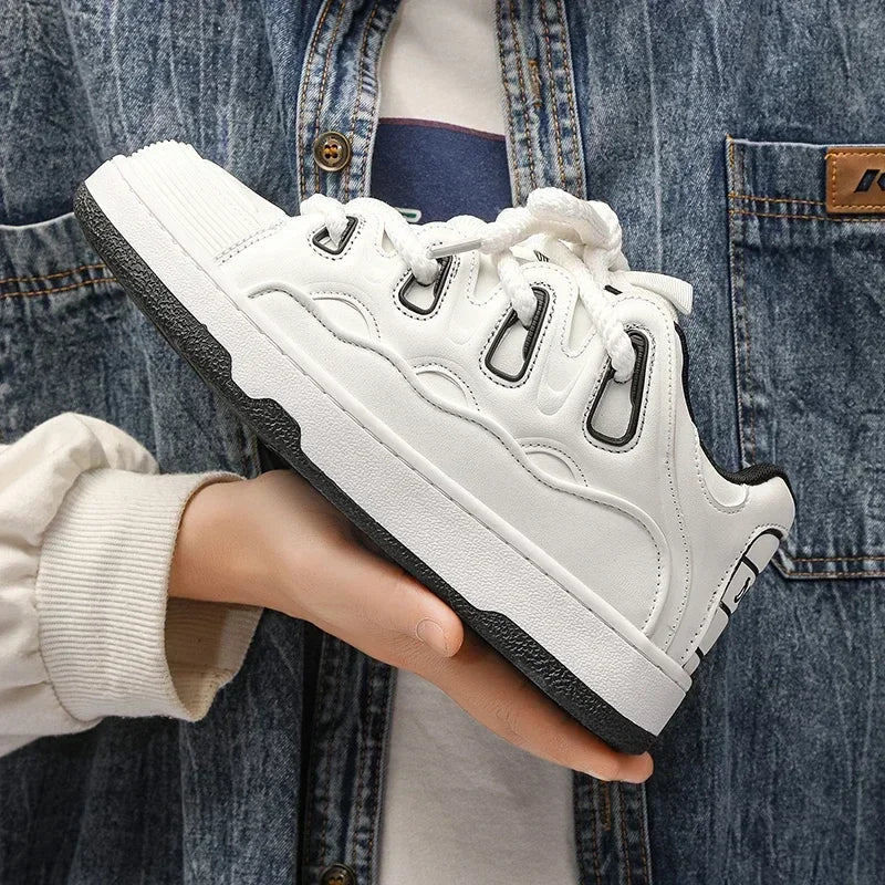 Trendy men's shoes, outdoor sports new thick-soled breathable casual shoes, non-slip and comfortable running shoes, tennis shoes
