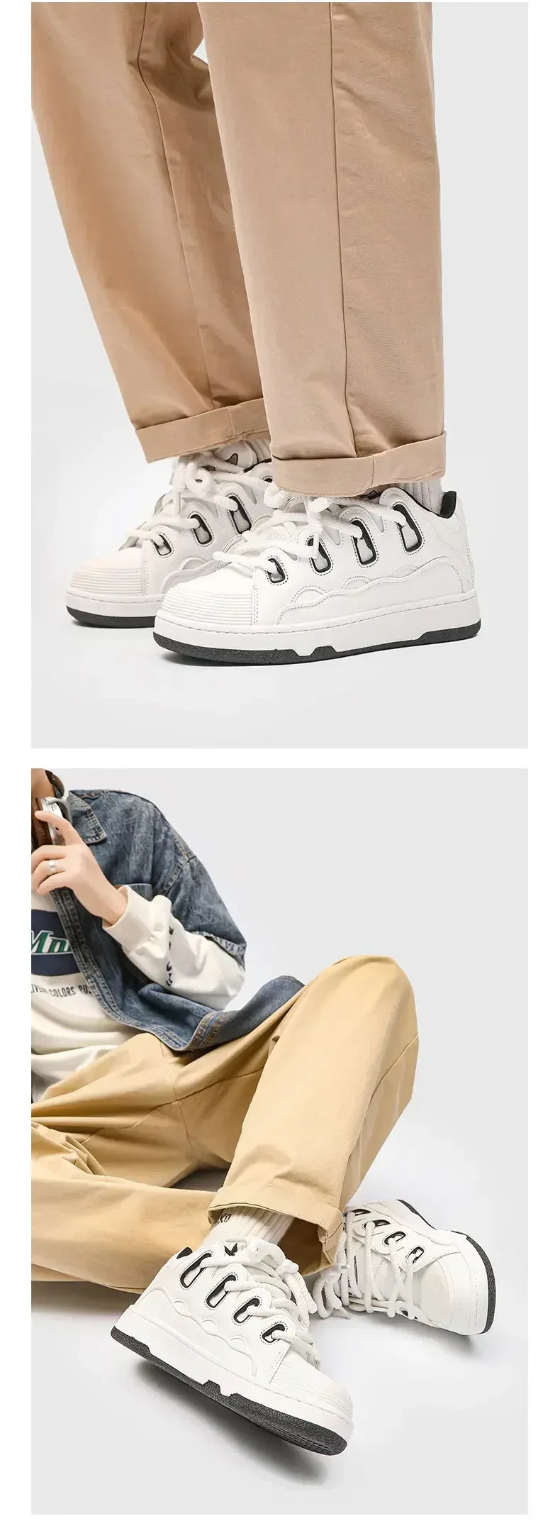 Trendy men's shoes, outdoor sports new thick-soled breathable casual shoes, non-slip and comfortable running shoes, tennis shoes