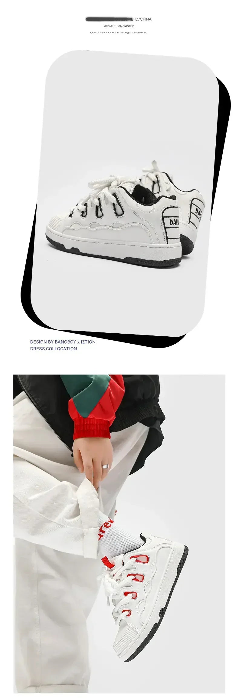 Trendy men's shoes, outdoor sports new thick-soled breathable casual shoes, non-slip and comfortable running shoes, tennis shoes
