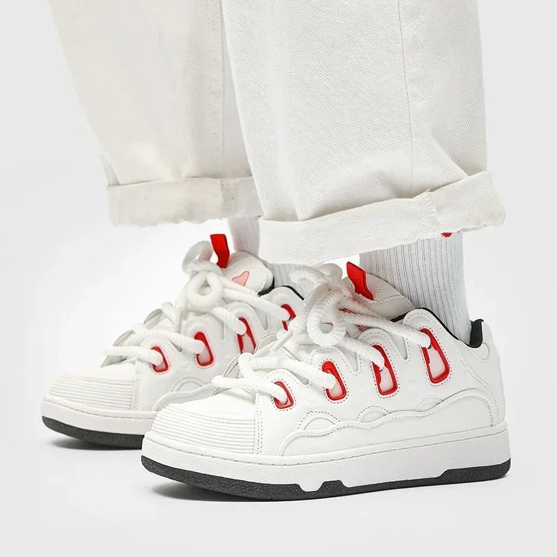 Trendy men's shoes, outdoor sports new thick-soled breathable casual shoes, non-slip and comfortable running shoes, tennis shoes
