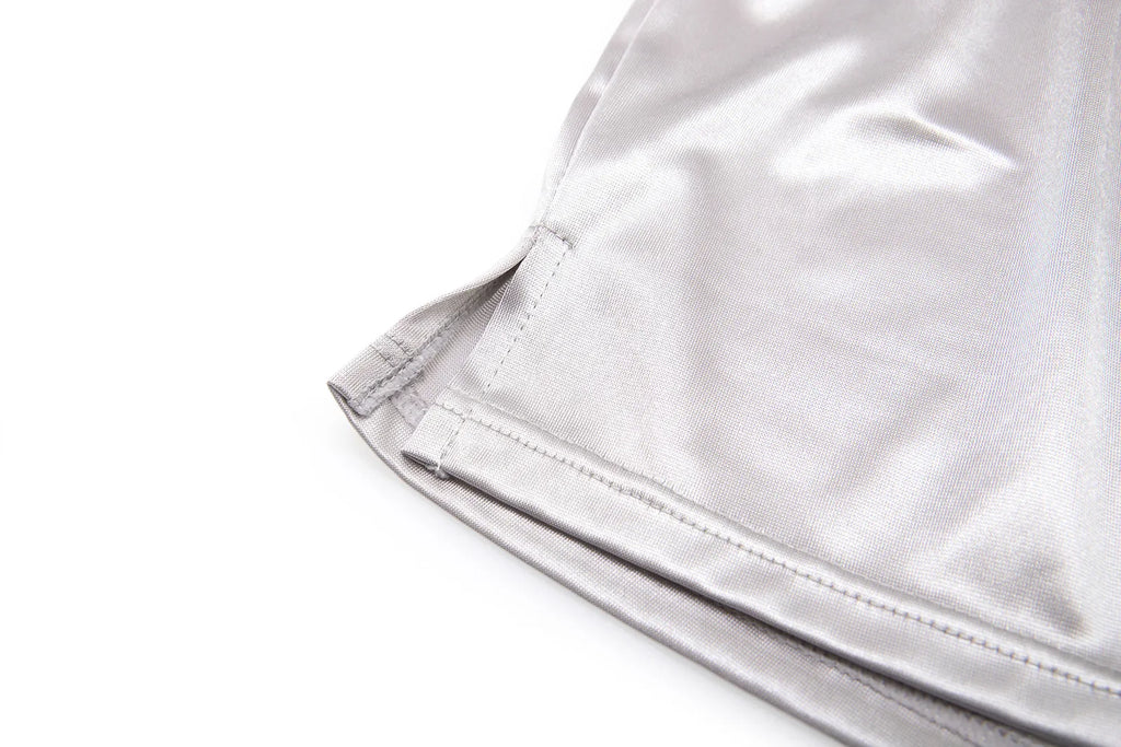 Men's Summer Silk Satin Solid Color Loungewear Shorts Casual Loose Home Pajamas Sleep Soft Bottoms Boxer Cool And Comfortable
