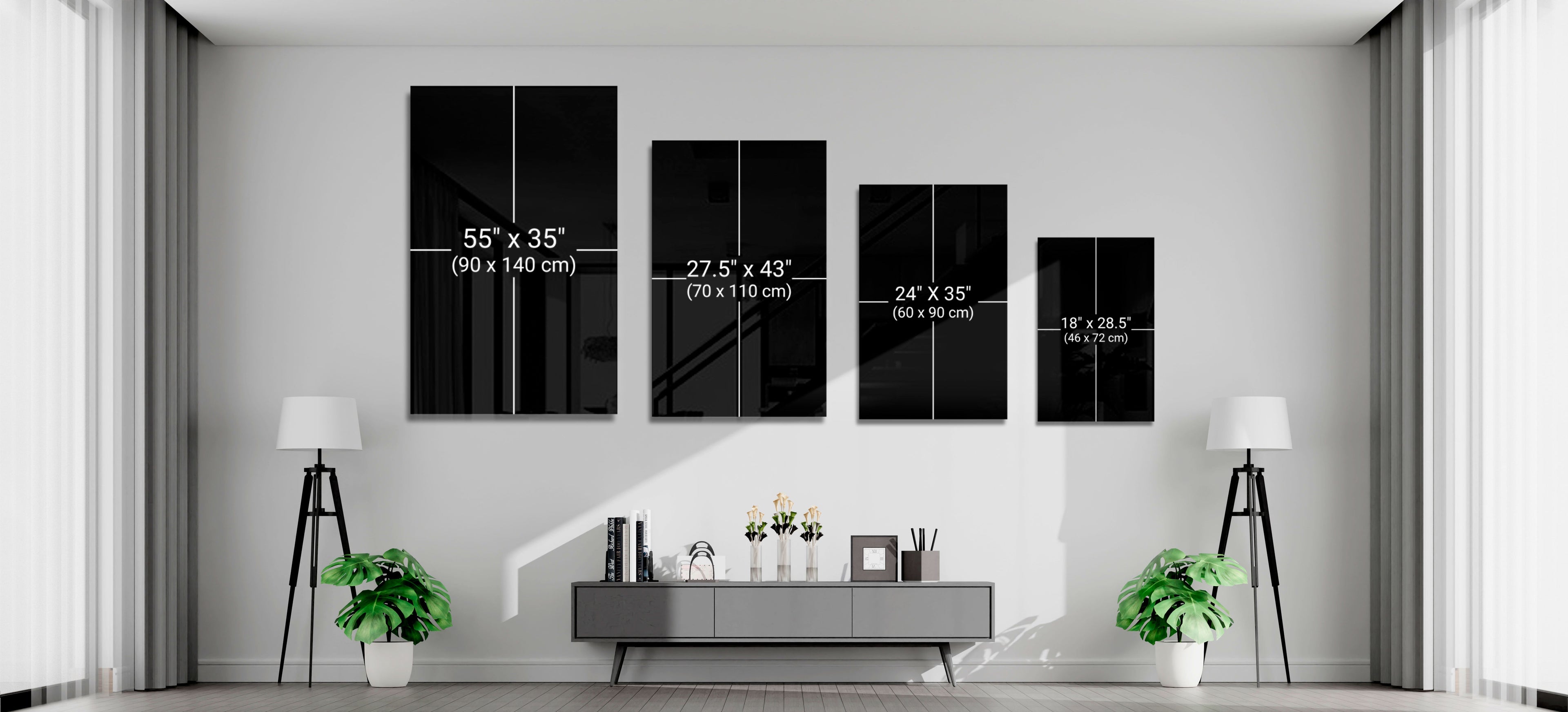 Brushed Face Glass Wall Art