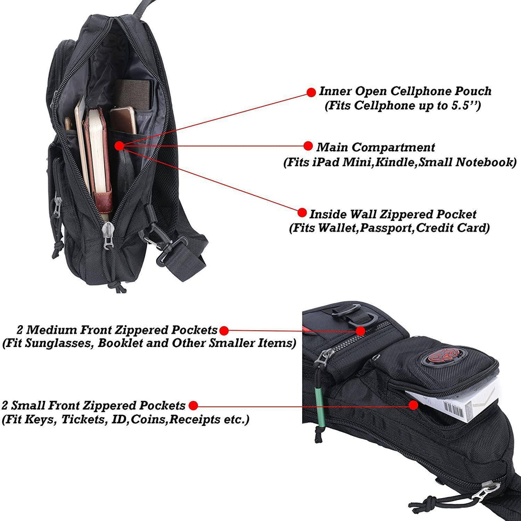 Men's Nylon Sling Bag – Compact Travel Carry