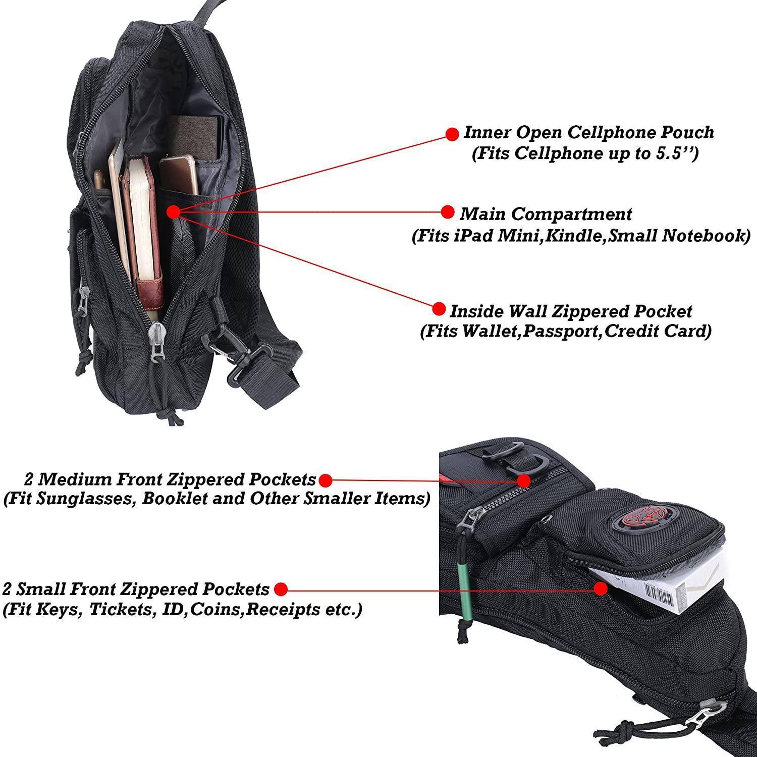 Men's Nylon Sling Bag – Compact Travel Carry
