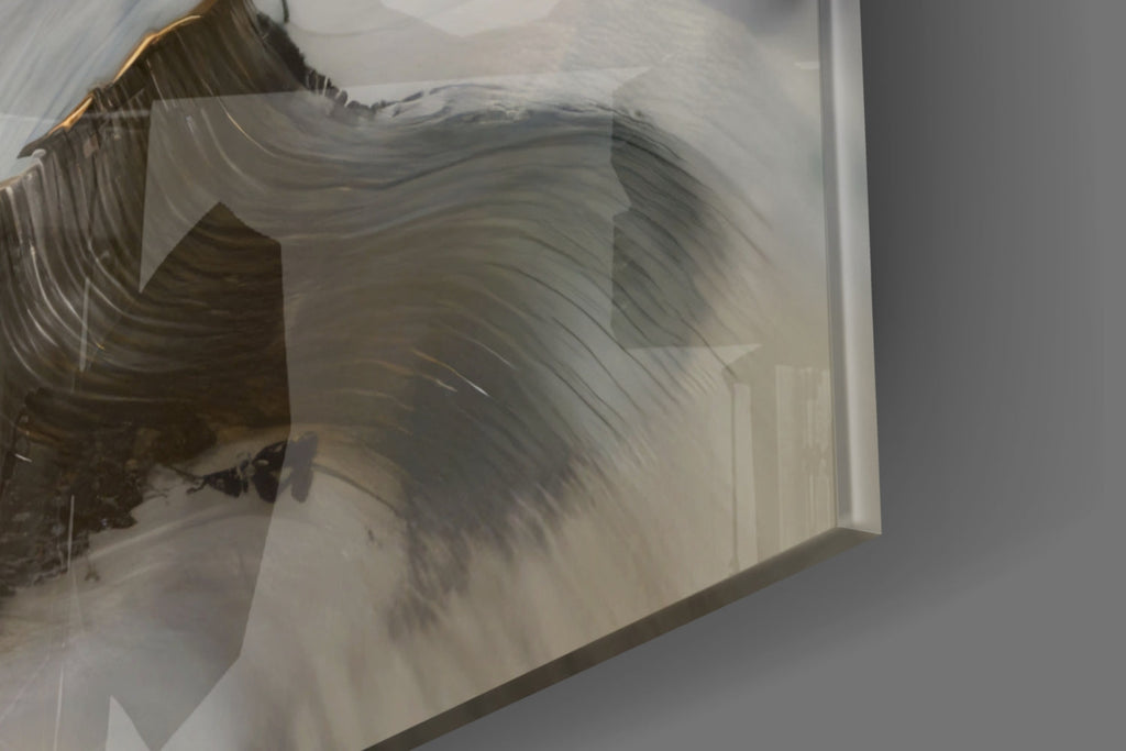 Brushed Face Glass Wall Art