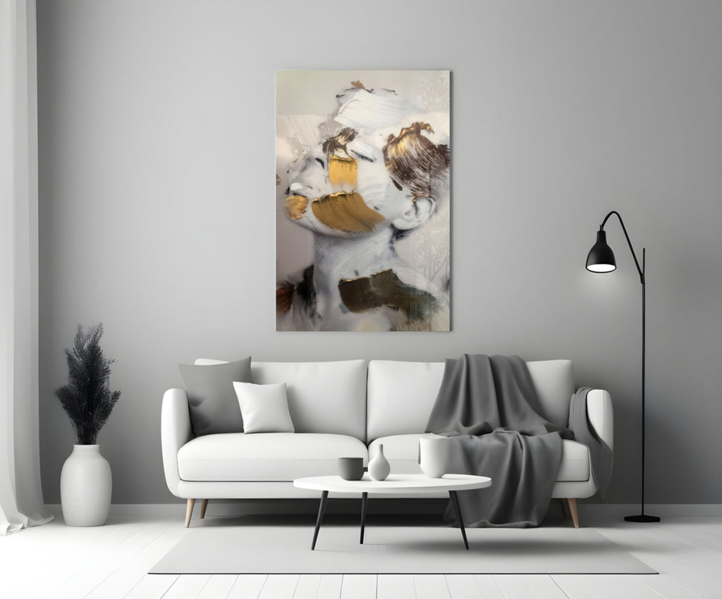 Brushed Face Glass Wall Art